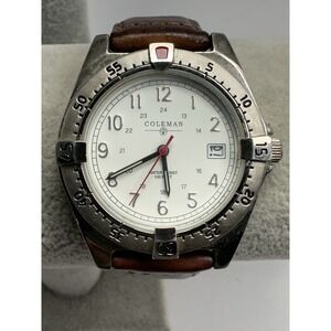 Coleman‎ 40-011 Mens Watch New Battery 37MM 8" The Date Is Defective H49